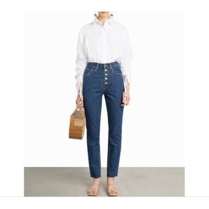 Pixie Market front button high waisted jeans